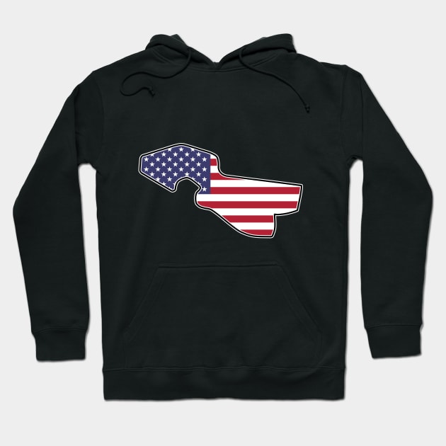 Detroit Belle Isle Circuit [flag] Hoodie by sednoid